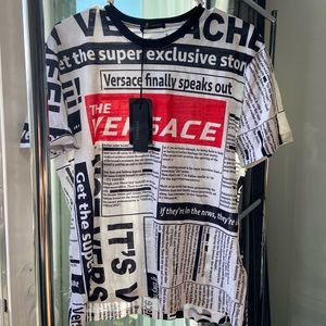 Versace newspaper tee shirt